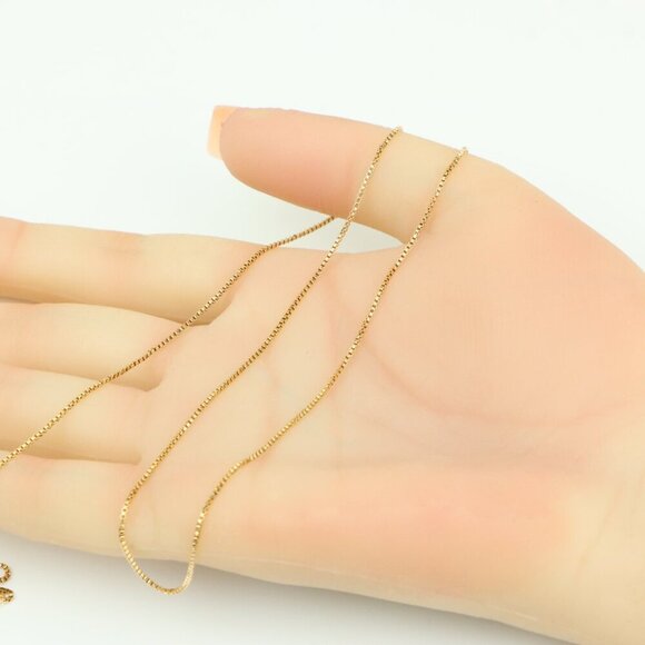 "Elegant Rose Gold Box Chain Necklace for Everyday or Layered Look, XPNL0317 - Picture 3 of 12